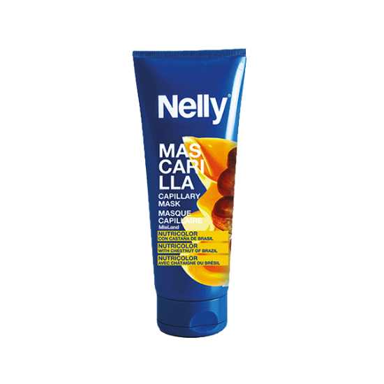 ماسک مو تثبیت کننده رنگ مو نلی فندق برزیلی حجم ۲۰۰ میلی لیتر