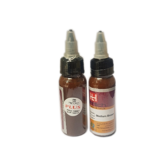 رنگ تاتو هرلیچ مدل پلاس رنگ قهوه ای متوسط وزن 60 گرم