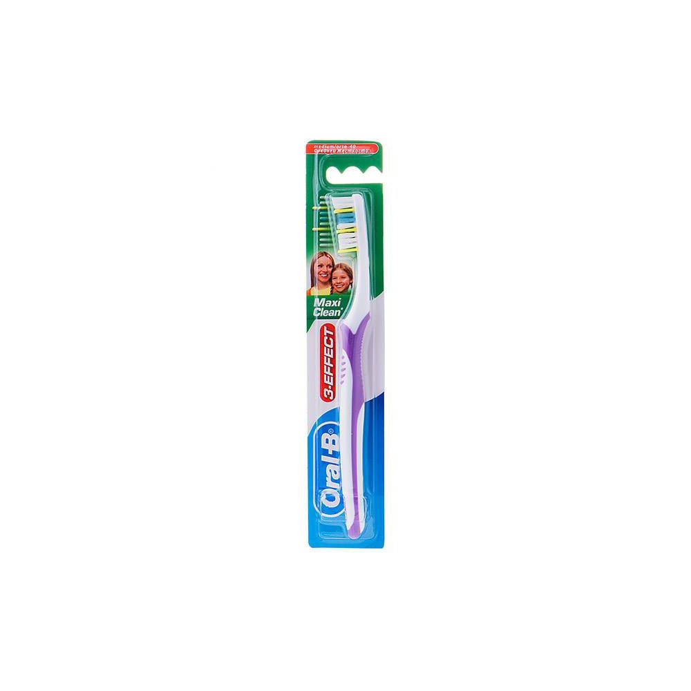 مسواک اورال-بی مدل Maxi clean 3effect Medium با برس متوسط