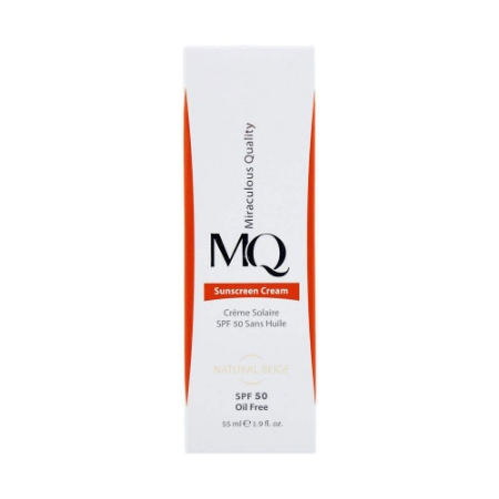 کرم ضد آفتاب رنگی ام کیو مدل NATURAL BEIGE با SPF50 حجم 55 میلی لیتر
