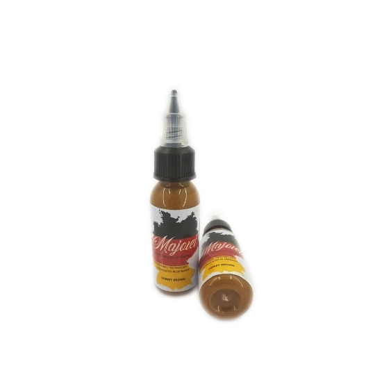 رنگ تاتو ماژورل رنگ قهوه ای عسلی