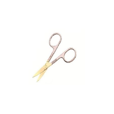 قیچی آرایشی دالاس مدل سر پهن طلایی