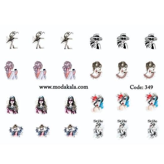 لنز ناخن شماره 349