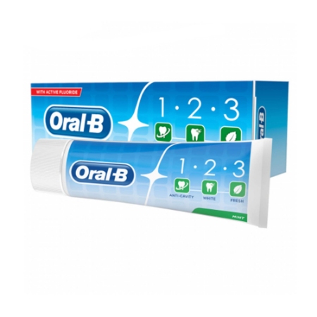 خمیر دندان اورال- بی مدل 1.2.3 حجم 100 میلی لیتر