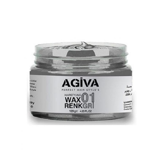 واکس مو رنگی آگیوا رنگ خاکستری شماره 01