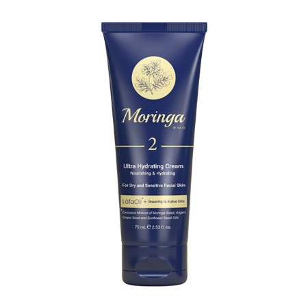 کرم آبرسان مورینگا امو کد 2 مخصوص پوست خشک و حساس حجم 75 میلی لیتر