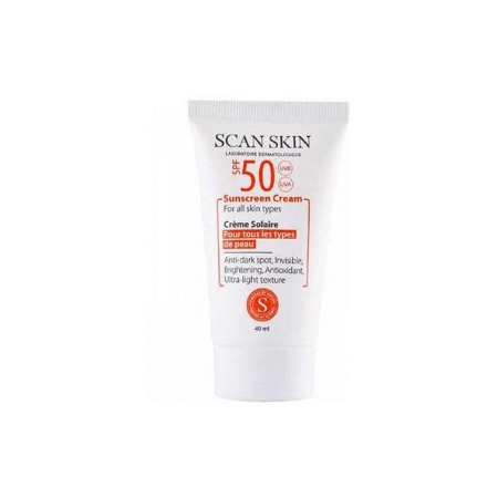 کرم ضد آفتاب بی رنگ  اسکن اسکین اس پی اف 50 مخصوص پوست خشک 