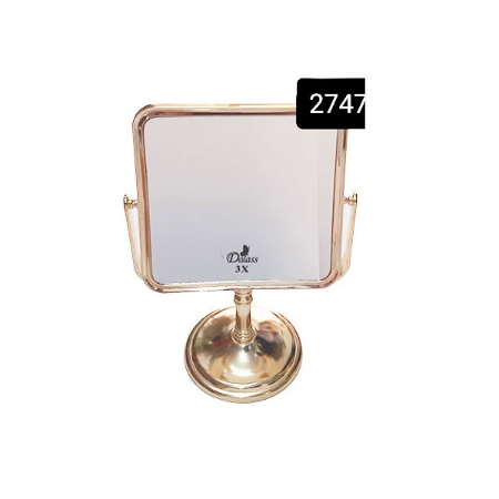 آينه آرایشی پايه دار گرد با بزرگنمایی 3X دالاس مدل 2747