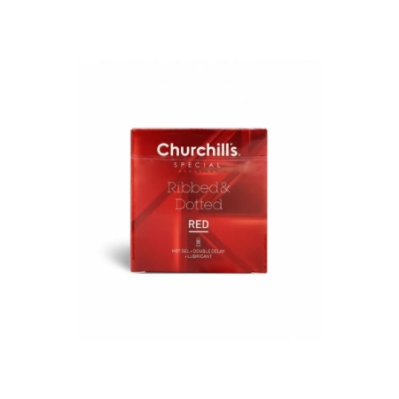 كاندوم چرچيلز مدل اسپشيال خاردار دبل ژل گرم 3 عددی