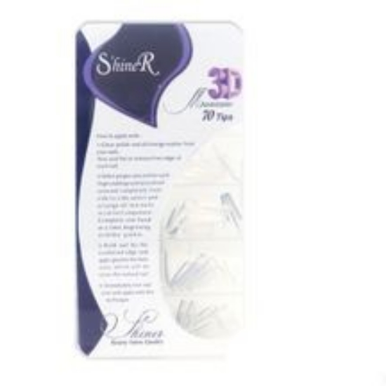 ناخن مصنوعی شاینر مدل طرحدار 3 بعدی بسته بندی 70 عددی