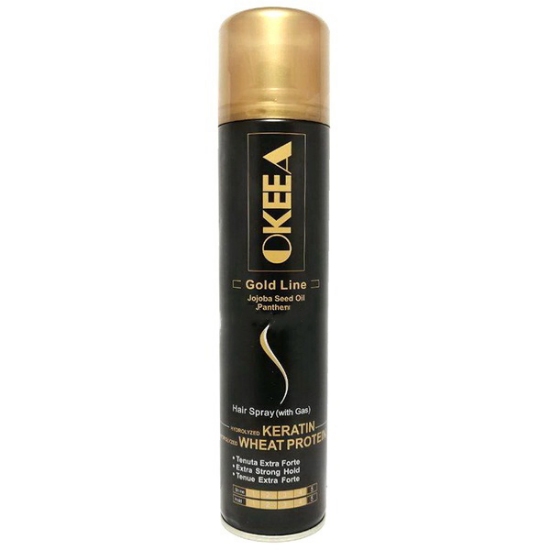 اسپری مو اکیا مدل طلایی با گاز