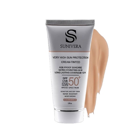 ضد آفتاب رنگی سانیورا مناسب پوست خشک بژ تیره spf50 ضد آفتاب رنگی سانیورا مناسب پوست خشک بژ تیره spf50