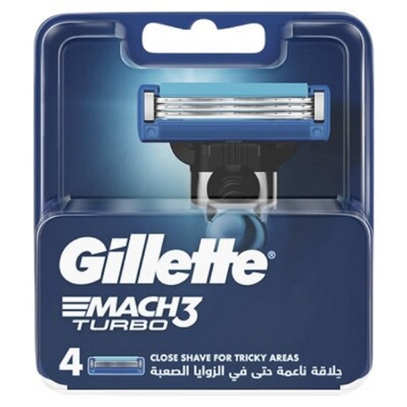 تیغ یدک اصلاح ژیلت مدل مچ تری توربو بسته 4 عددی