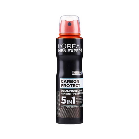 اسپری ضد تعریق مردانه 5 در 1 لورآل مدل Carbon Protect