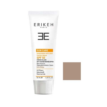 ضد آفتاب و ضد لک اريكهSPF50 بژ طلايي حجم50میلی لیتر