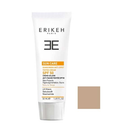 کرم ضد آفتاب ضد لک اریکه SPF50 رنگ بژ طبیعی حجم 50 میلی لیتر 