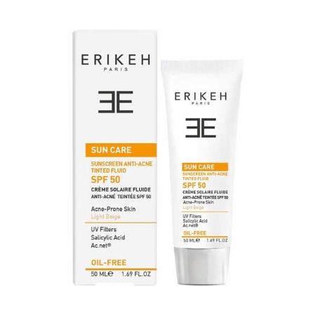 فلوئید ضد آفتاب و ضد جوش رنگی فاقد چربی SPF50 اریکه