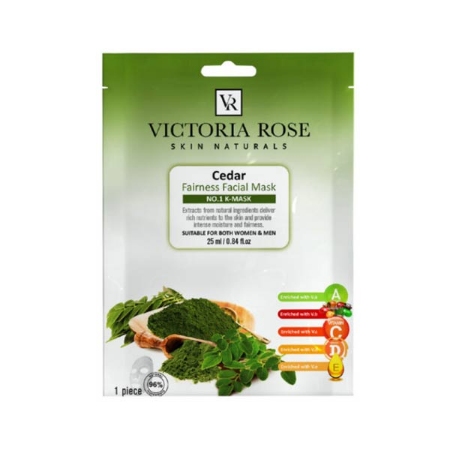 ماسک ورقه ای صورت سدر ویکتوریا رز وزن 25 گرم 