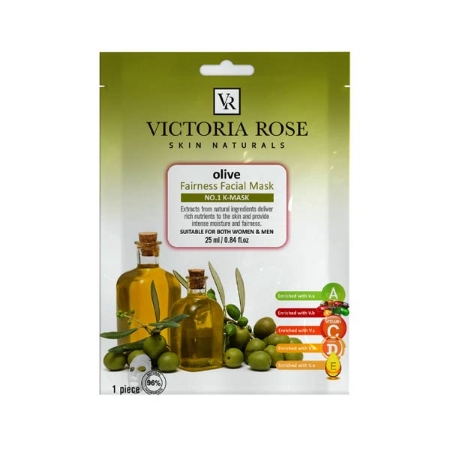 ماسک ورقه ای صورت زیتون ویکتوریا رز وزن 25 گرم 