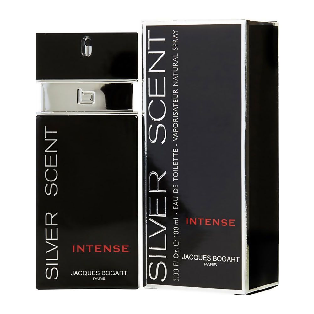 ادو تویلت مردانه ژاک بوگارت مدل intense Silver Scent حجم ۱۰۰ میلی لیتر		
