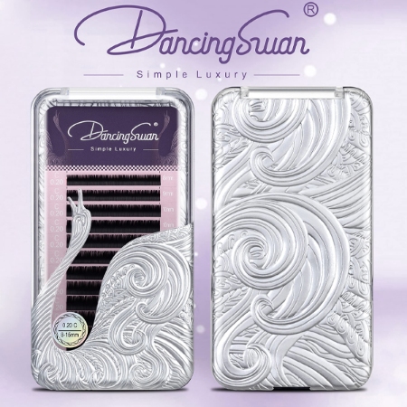 پالت مژه کاشت دنسینگ سوان فر CC، ضخامت 0.07 سایز 14