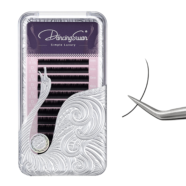 پالت مژه اکستنشن والیوم دنسینگ سوان سایز 12 ضخامت 0.07 فر L
